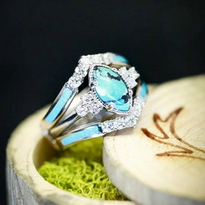 Heavenly Blue 3-Piece Ring - FREE Shipping Today Only!