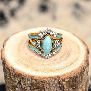 Heavenly Blue 3-Piece Ring - FREE Shipping Today Only!