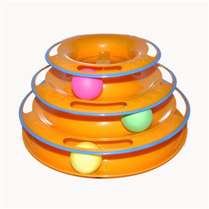 PataPets 3-Level Turntable Cat Toy Balls