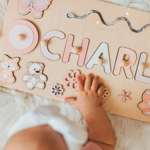 Personalized Wooden Animal Custom Name Puzzle