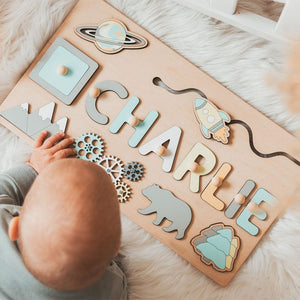 Personalized Wooden Animal Custom Name Puzzle