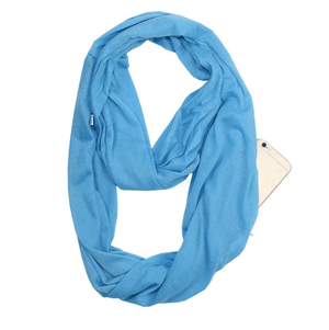 SerenityStyle™ Scarf with Zipper Pocket for Travel, Hands Free Storage